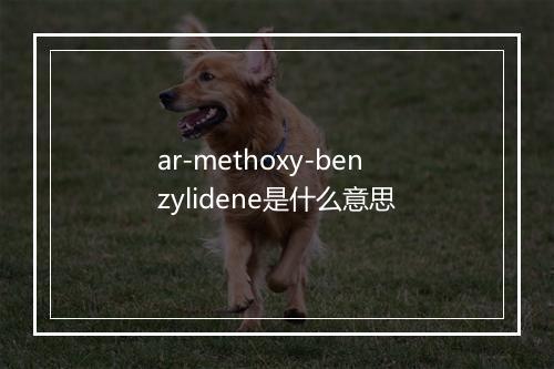 ar-methoxy-benzylidene是什么意思