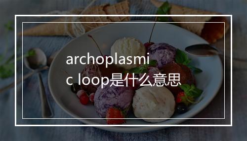 archoplasmic loop是什么意思