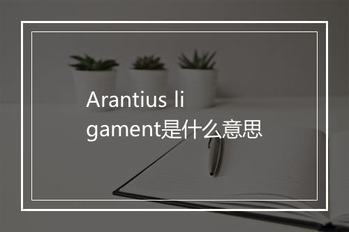 Arantius ligament是什么意思