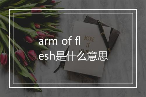 arm of flesh是什么意思