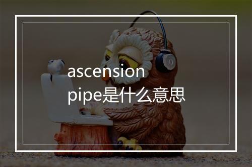 ascension pipe是什么意思