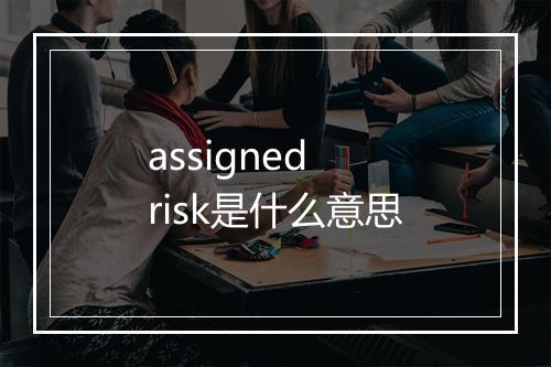 assigned risk是什么意思