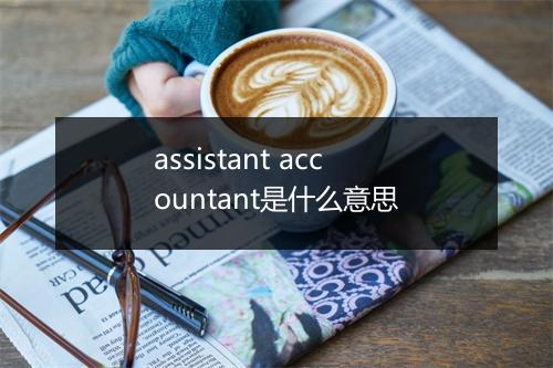 assistant accountant是什么意思