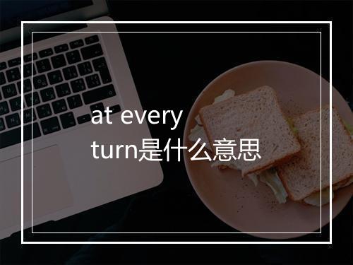 at every turn是什么意思