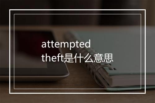 attempted theft是什么意思