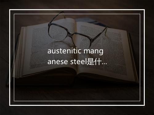 austenitic manganese steel是什么意思