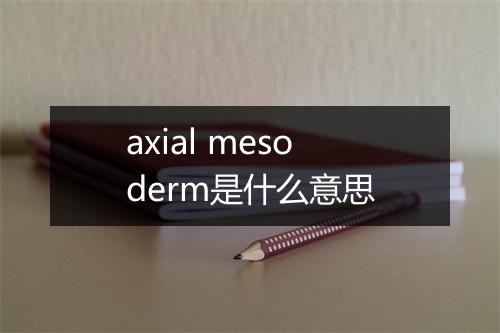 axial mesoderm是什么意思