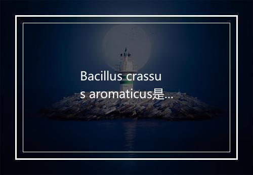 Bacillus crassus aromaticus是什么意思