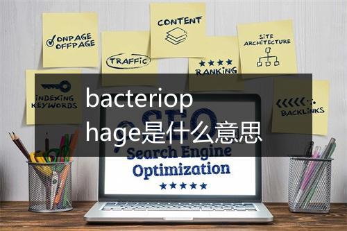 bacteriophage是什么意思