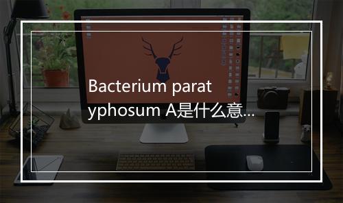 Bacterium paratyphosum A是什么意思