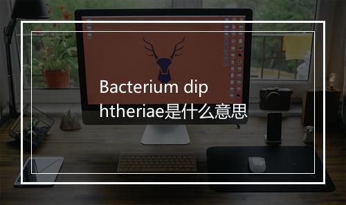 Bacterium diphtheriae是什么意思