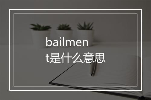 bailment是什么意思