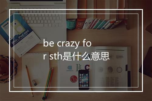 be crazy for sth是什么意思