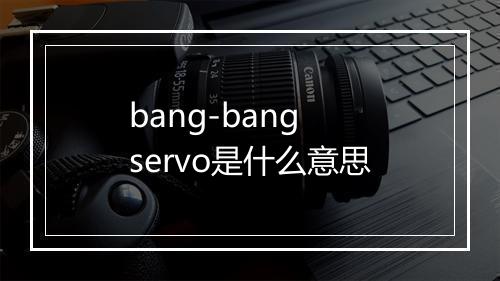 bang-bang servo是什么意思