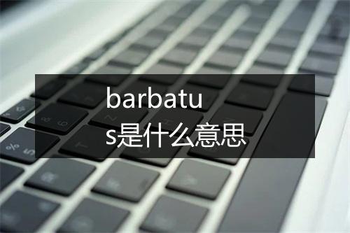 barbatus是什么意思