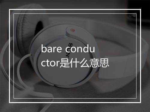 bare conductor是什么意思