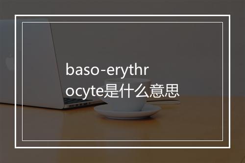 baso-erythrocyte是什么意思