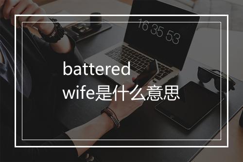 battered wife是什么意思