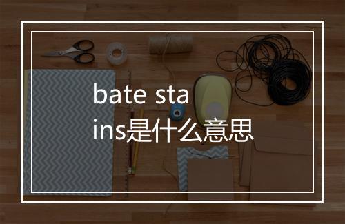 bate stains是什么意思