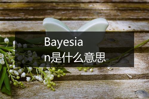 Bayesian是什么意思