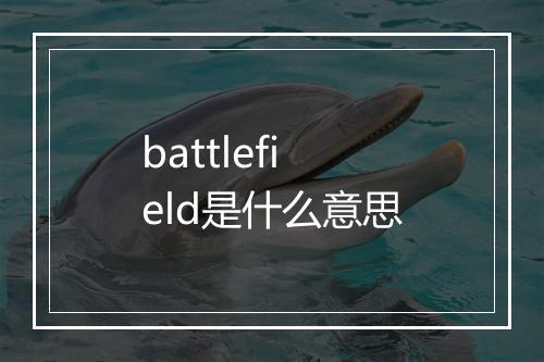 battlefield是什么意思