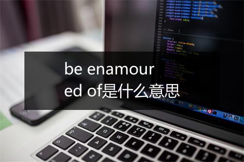 be enamoured of是什么意思