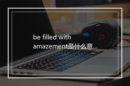 be filled with amazement是什么意思