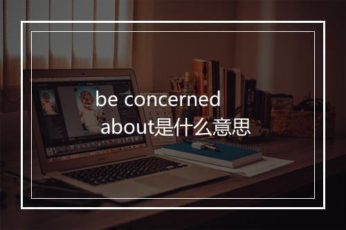 be concerned about是什么意思