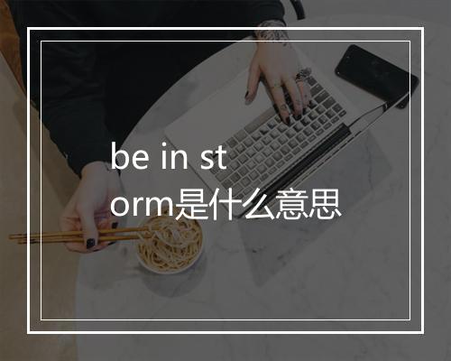 be in storm是什么意思