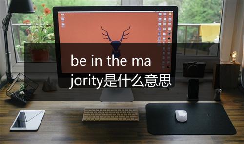 be in the majority是什么意思