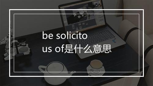 be solicitous of是什么意思