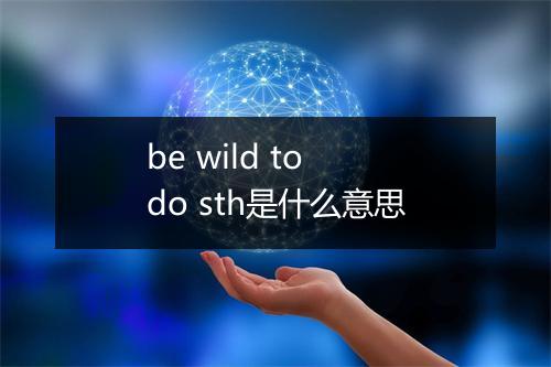 be wild to do sth是什么意思