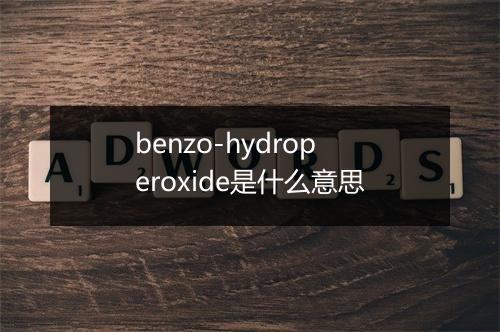 benzo-hydroperoxide是什么意思