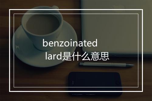 benzoinated lard是什么意思