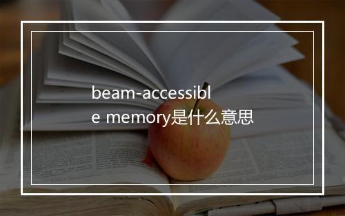 beam-accessible memory是什么意思