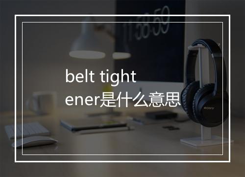 belt tightener是什么意思