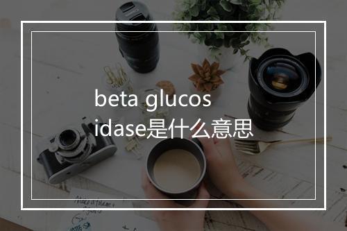 beta glucosidase是什么意思