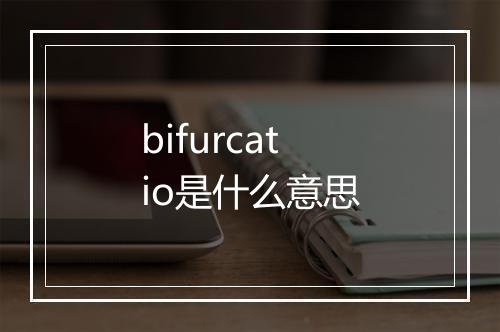 bifurcatio是什么意思