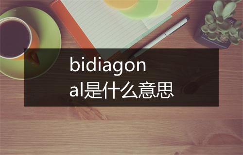 bidiagonal是什么意思