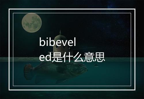 bibeveled是什么意思