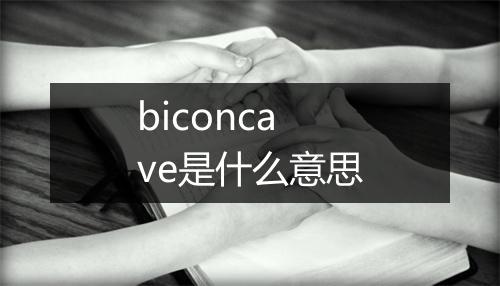 biconcave是什么意思