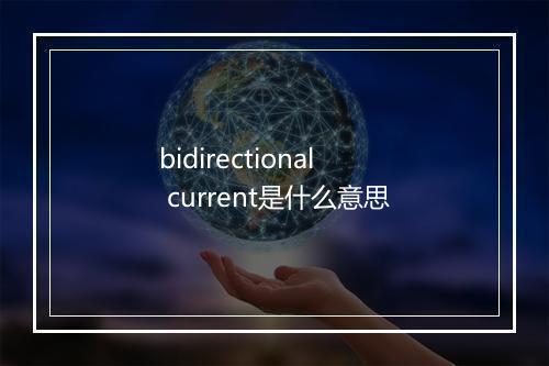 bidirectional current是什么意思