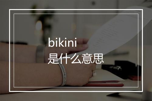 bikini是什么意思