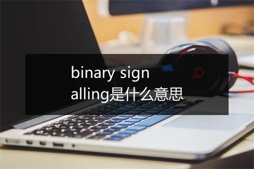 binary signalling是什么意思