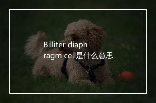 Billiter diaphragm cell是什么意思