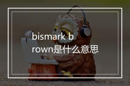 bismark brown是什么意思