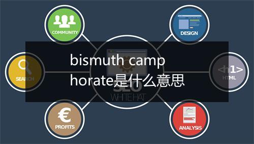 bismuth camphorate是什么意思