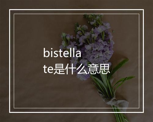 bistellate是什么意思