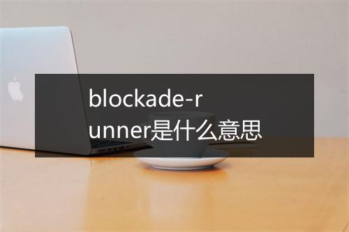 blockade-runner是什么意思