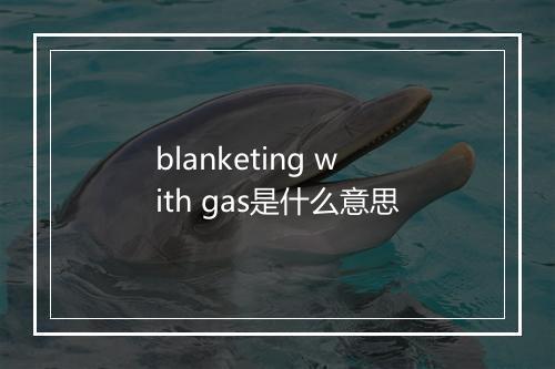 blanketing with gas是什么意思